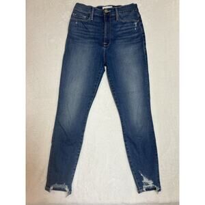 FRAME Ali High Rise Cigarette Skinny Fit blue Denim Jeans Womens Sz 27